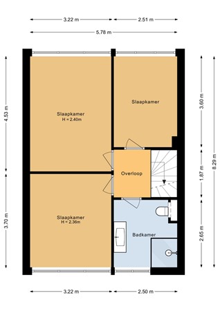 Floorplan - Dopperstraat 64, 3752 JH Bunschoten-Spakenburg